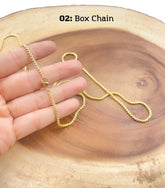 18K Gold Filled Box Chain, Rolo Cable Chain, Layering Chain, Wholesale Bulk Roll Chain for Jewelry Making, 18″, CH317A